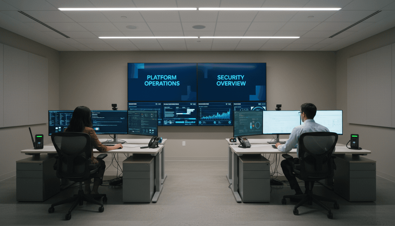 IT professional monitoring server security in a modern data center